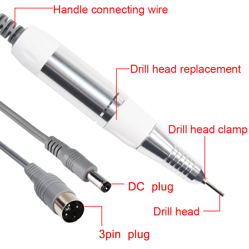 Electric Nail Drill Handpiece – File, Polish & Grinding Tool for Nail Art