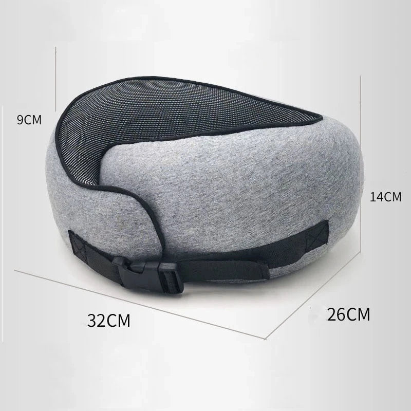 Memory Foam Neck Pillow U-Shaped Cervical Vertebra Travel Pillow with Carry Bag