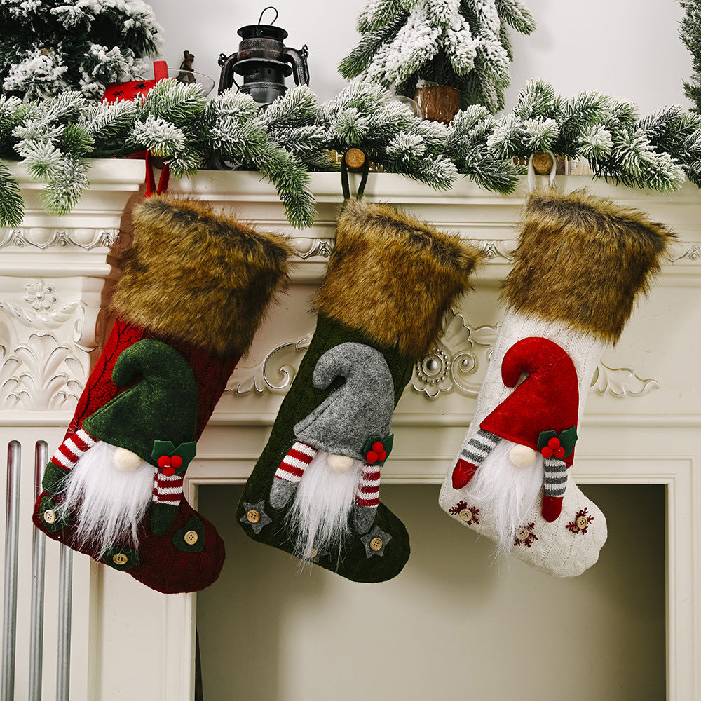 Faceless Doll Plush Christmas Socks - Creative Gift Socks & Elderly Xmas Socks