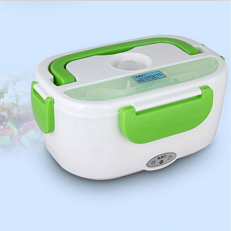 220V/110V Portable Electric Heating Lunch Box – Food-Grade Container with 4 Buckles Dinnerware Set