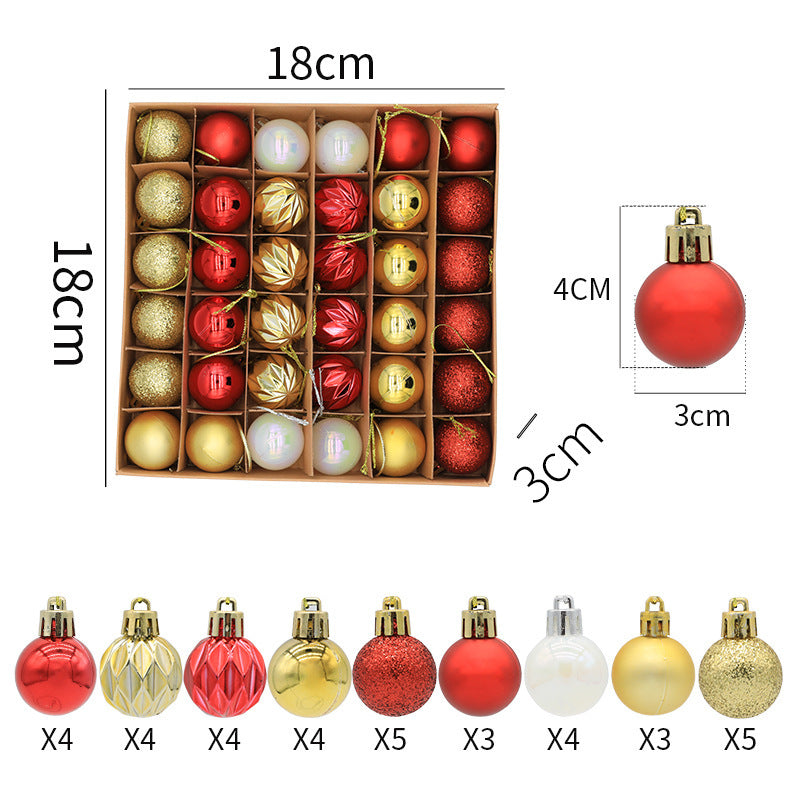 Christmas Balls Decorations Set 36PCS - Festive Ornaments Australia