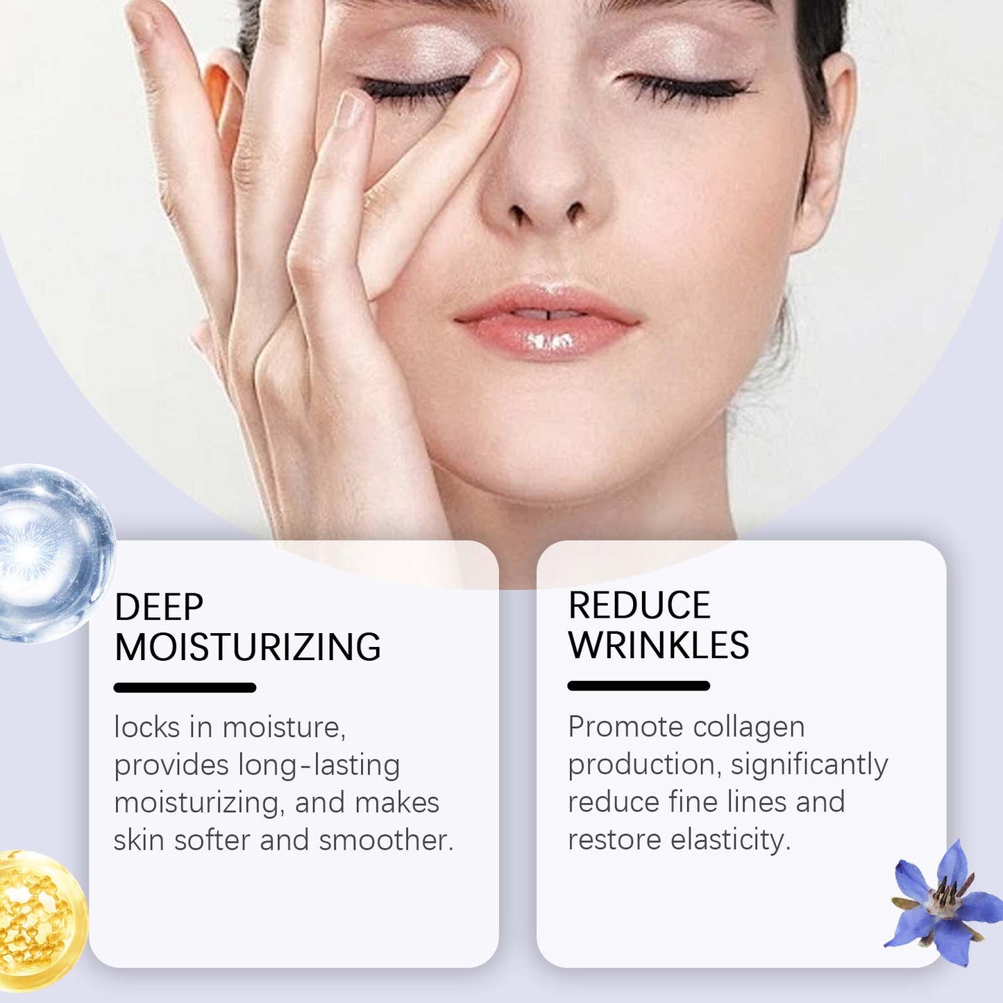 Tinh chất làm săn chắc da mặt dưỡng ẩm và làm mềm da mặt nhẹ nhàng, nuôi dưỡng da hàng ngày.