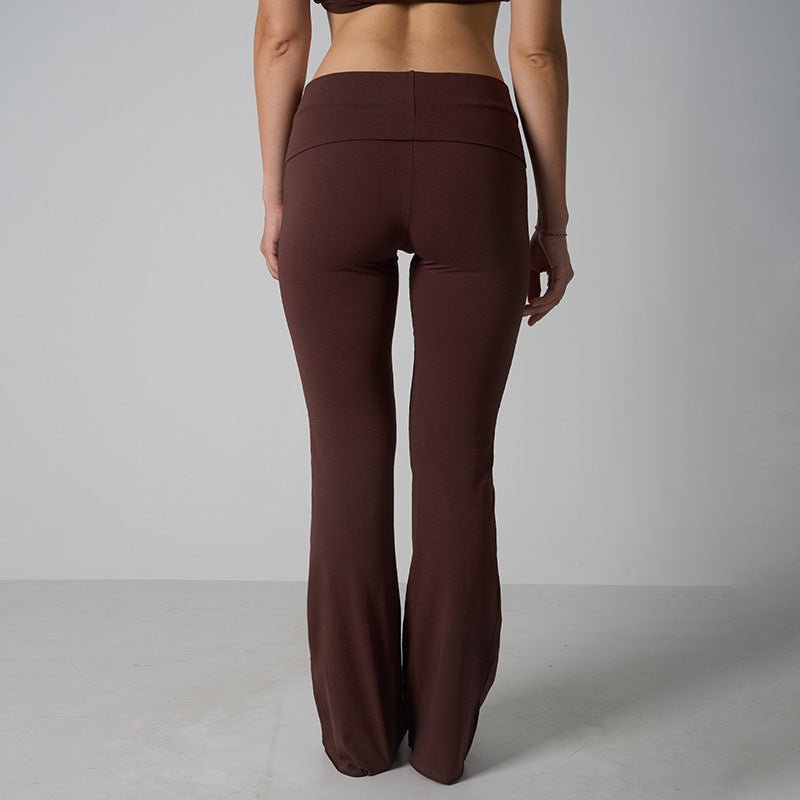 High Waist Eco-Friendly Lounge Trousers – Loose Yoga Pants for Women