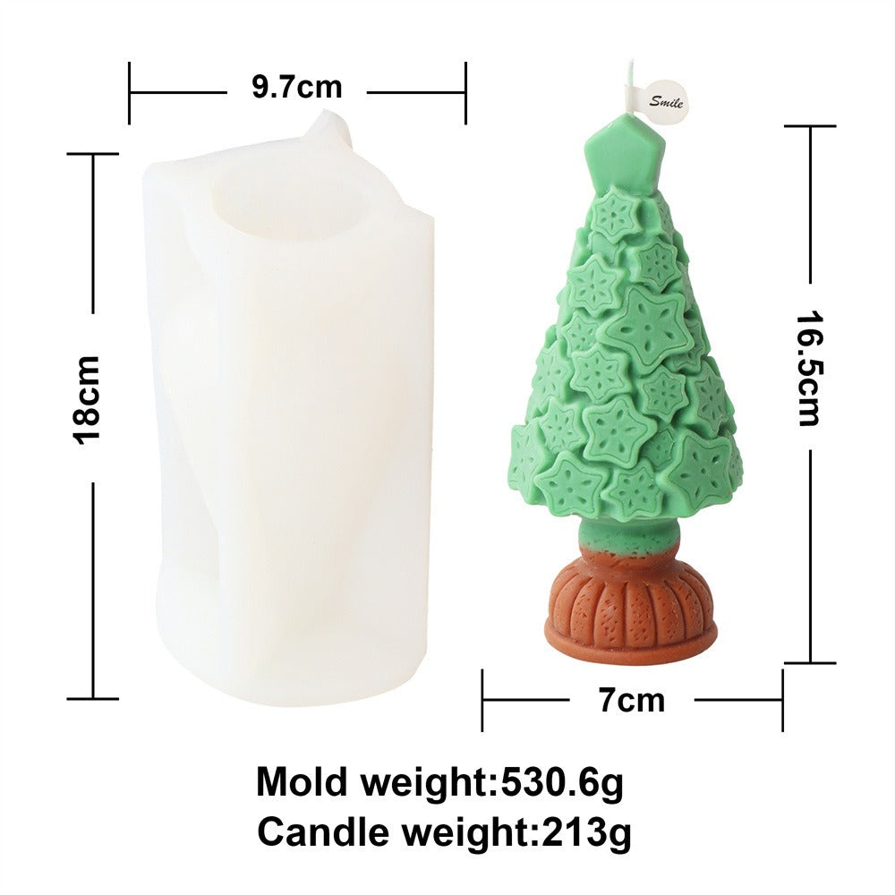 3D Christmas Tree Candle Mold - Aromatherapy Ornaments & Santa Gift Box Décor
