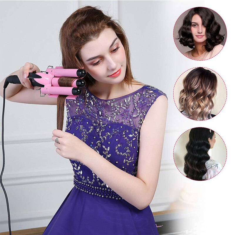 New Arrival Hair Curling Iron – LED Ceramic Triple Barrel Hair Curler Waver Styling Wand