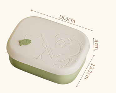 Cute and Fashionable Food Grade Silicone Microwaveable Compartment Lunch Box
