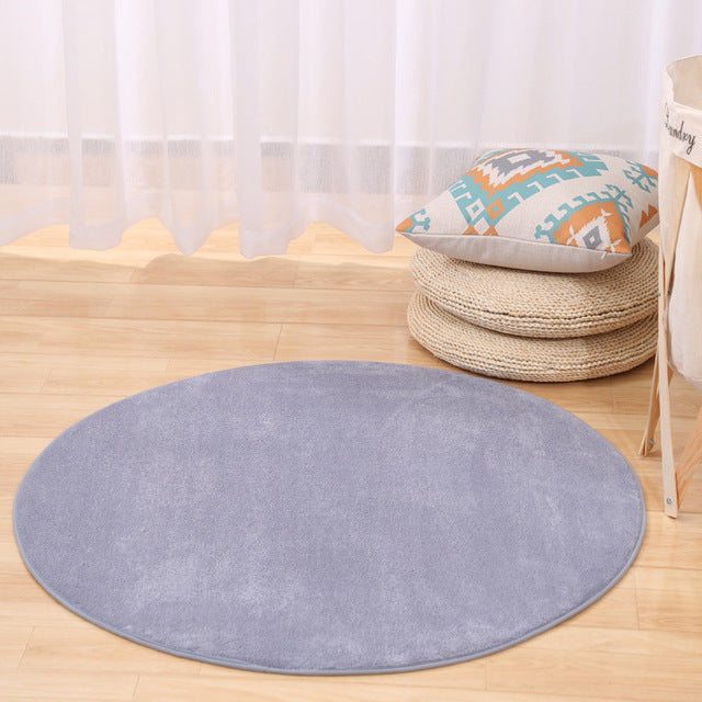 New Fashion Solid Memory Foam Chair Mat Area Rug Big Round Carpet for Bedroom, Yoga, Doormat & Living Room