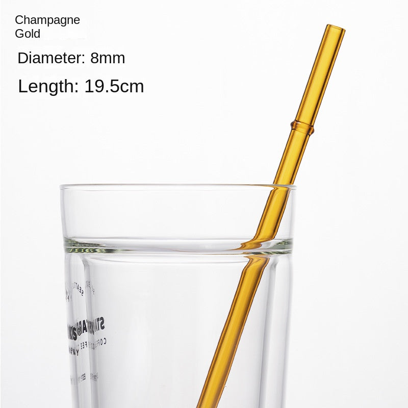 Eco-Friendly High Borosilicate Glass Straw – Durable 27cm Heat-Resistant Reusable Straw