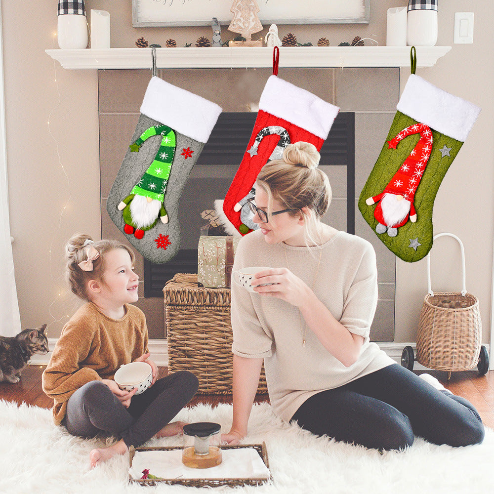 Knitted Rudolf Christmas Socks - Festive Decoration & Children’s Gifts