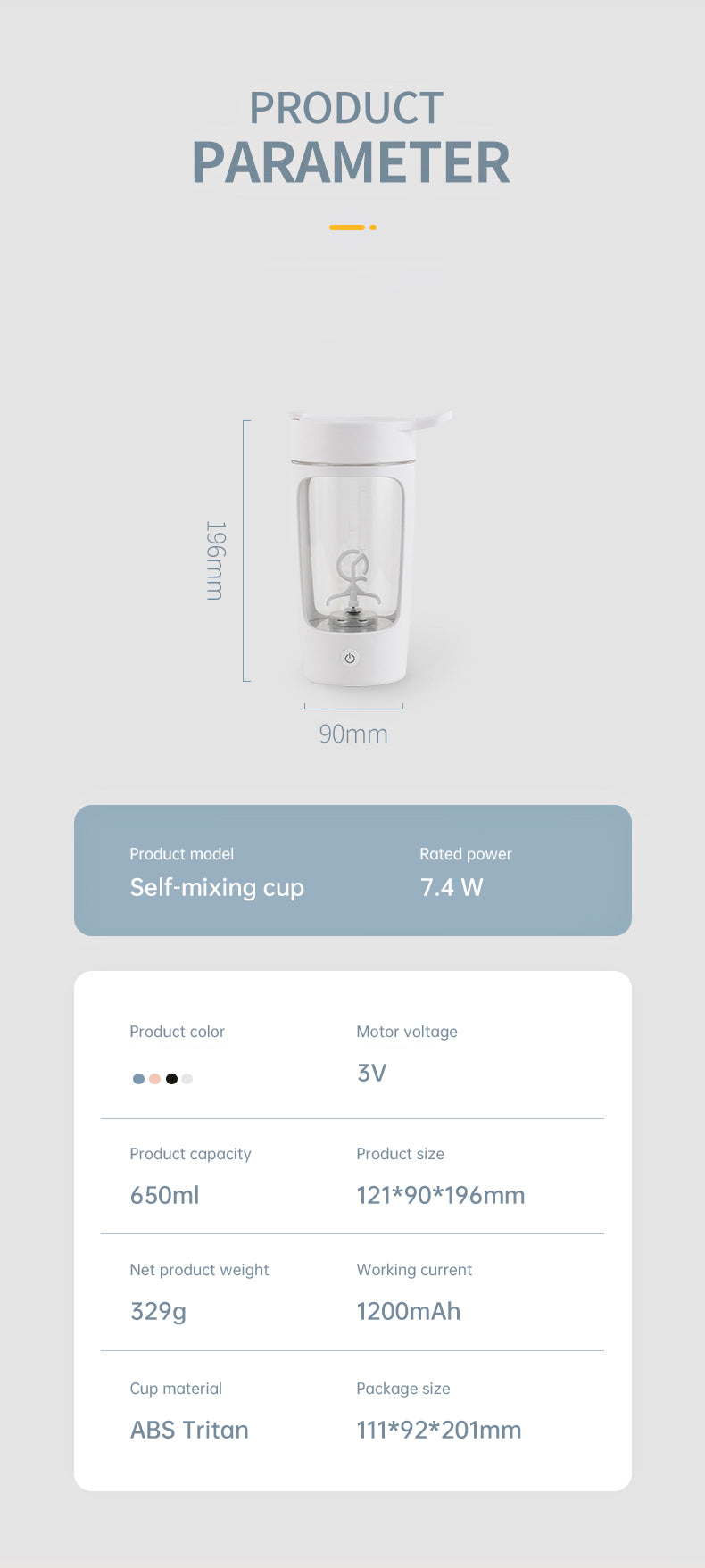 Portable Cup Blender – USB Rechargeable Smoothie & Fruit Mixer Bottle for Gym & Sport