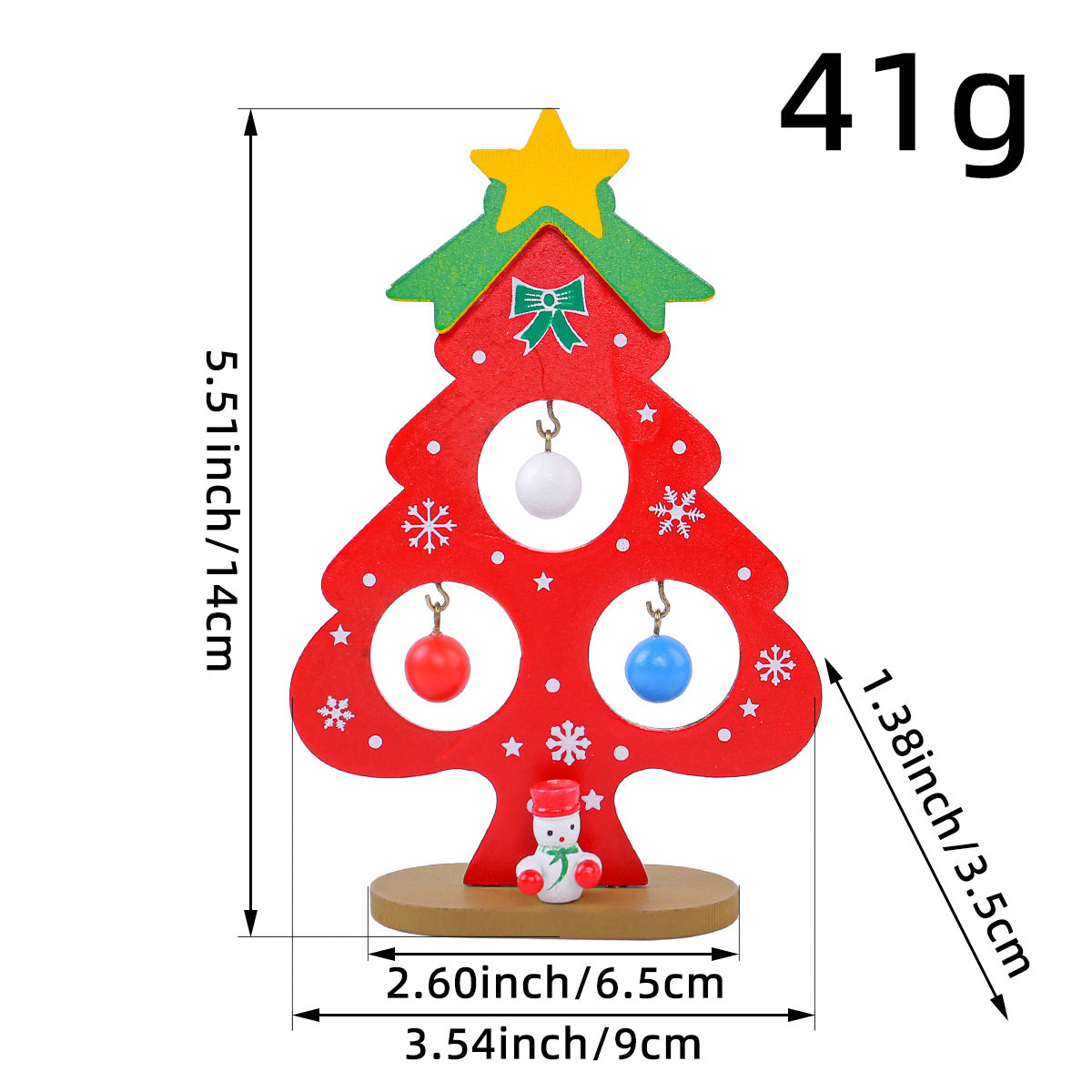 Wooden DIY Mini Christmas Tree - Desktop Stand Ornament & Children’s Gift