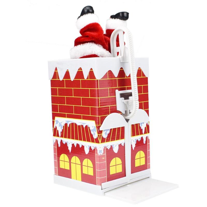 Santa Claus Climbing Chimney Electric Toy - Music Ornament & Kids’ Christmas Gifts