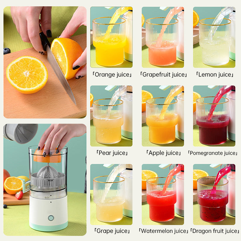 Portable USB-Rechargeable Slow Juicer for Oranges, Lemons & Other Fruits – Handy Electric Blender for Home Kitchens