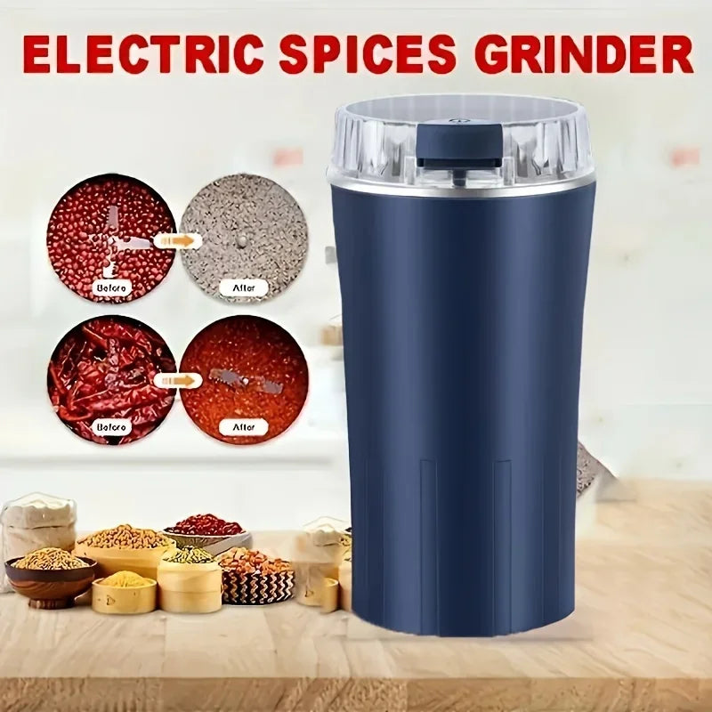 Electric Coffee Bean Grinder – Multifunctional One-Press Control Food Processor & Blender for Espresso, Nuts & Grains
