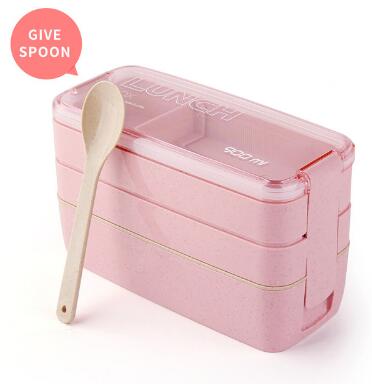 Microwave Lunch Box for Kids – Eco-Friendly BPA-Free Wheat Straw Bento Food Container