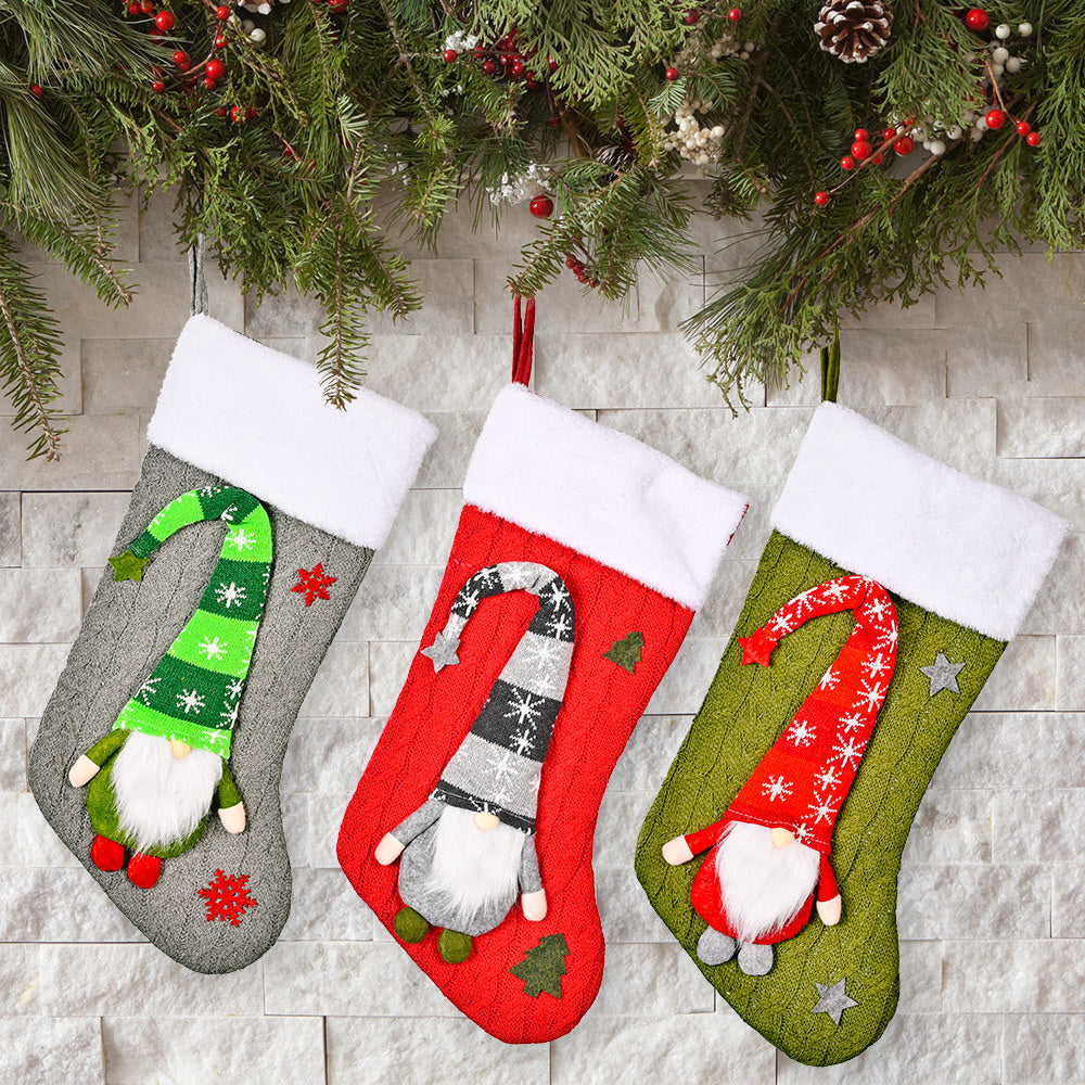 Knitted Rudolf Christmas Socks - Festive Decoration & Children’s Gifts