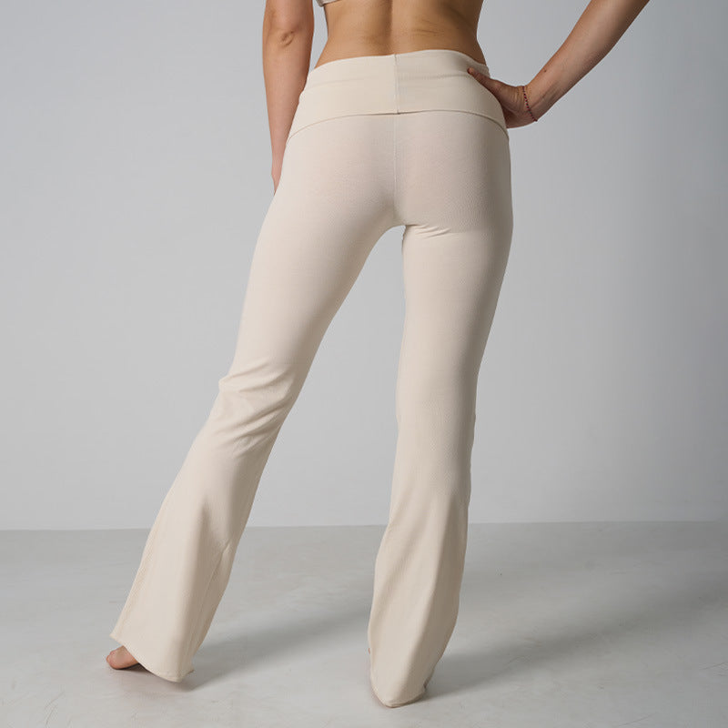 High Waist Eco-Friendly Lounge Trousers – Loose Yoga Pants for Women