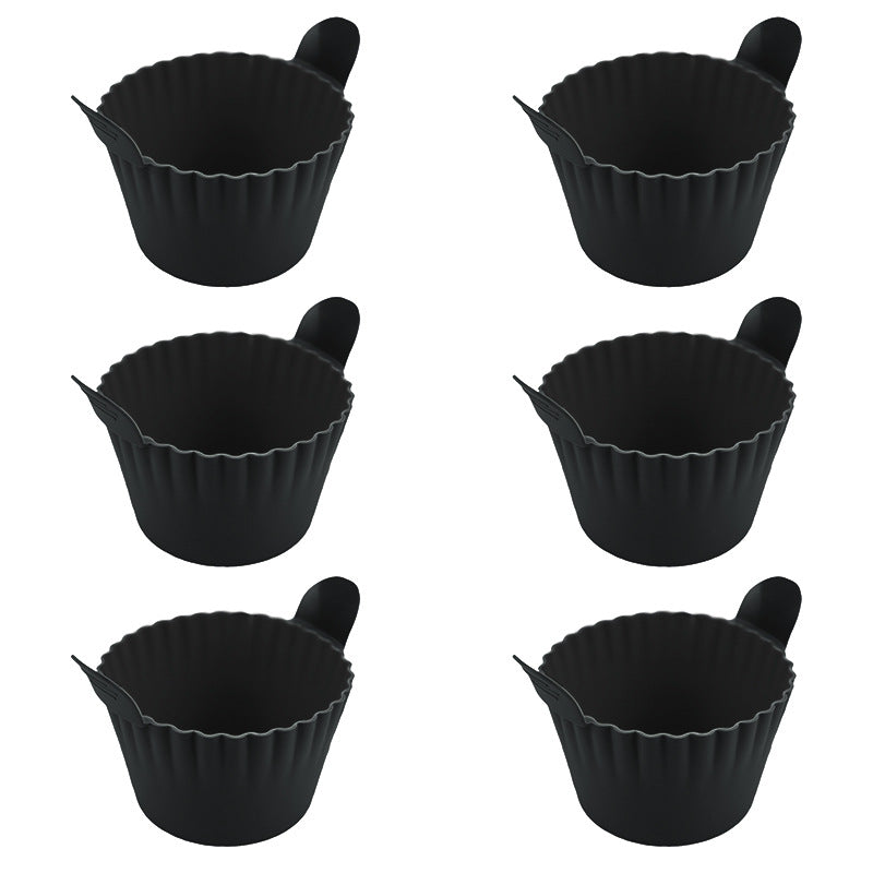 4–6pcs Reusable Silicone Air Fryer Liners & Baking Cups – Non-Stick Kitchen Tools