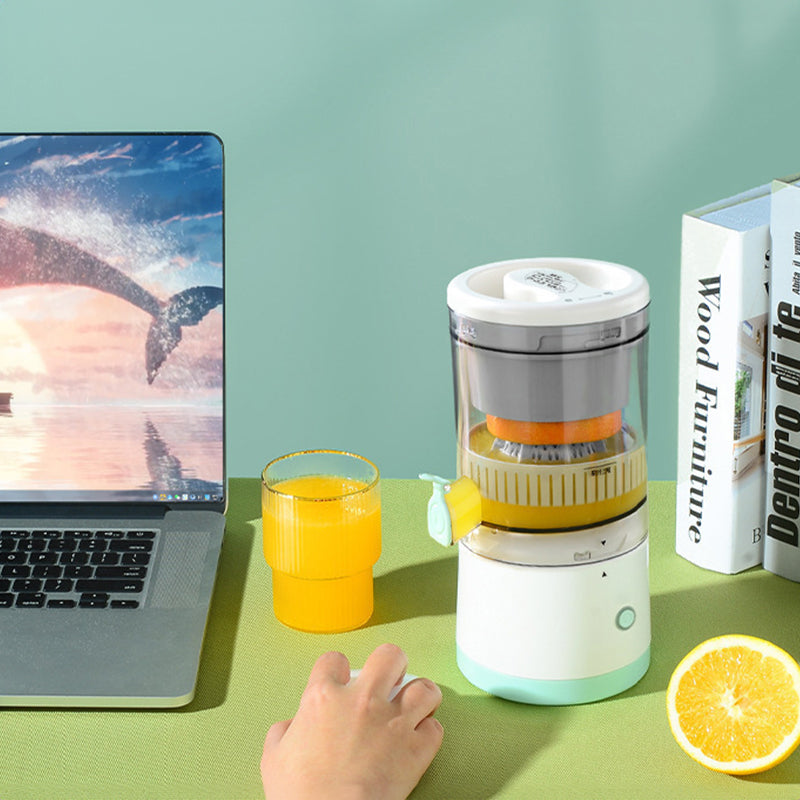 Portable USB-Rechargeable Slow Juicer for Oranges, Lemons & Other Fruits – Handy Electric Blender for Home Kitchens