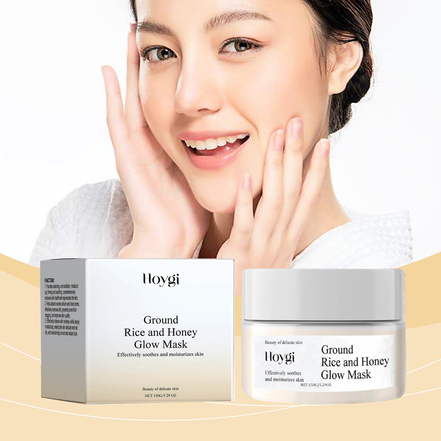 Hoygi Honey Rice Moisturizing Mask – Cleansing & Hydrating Mud Mask