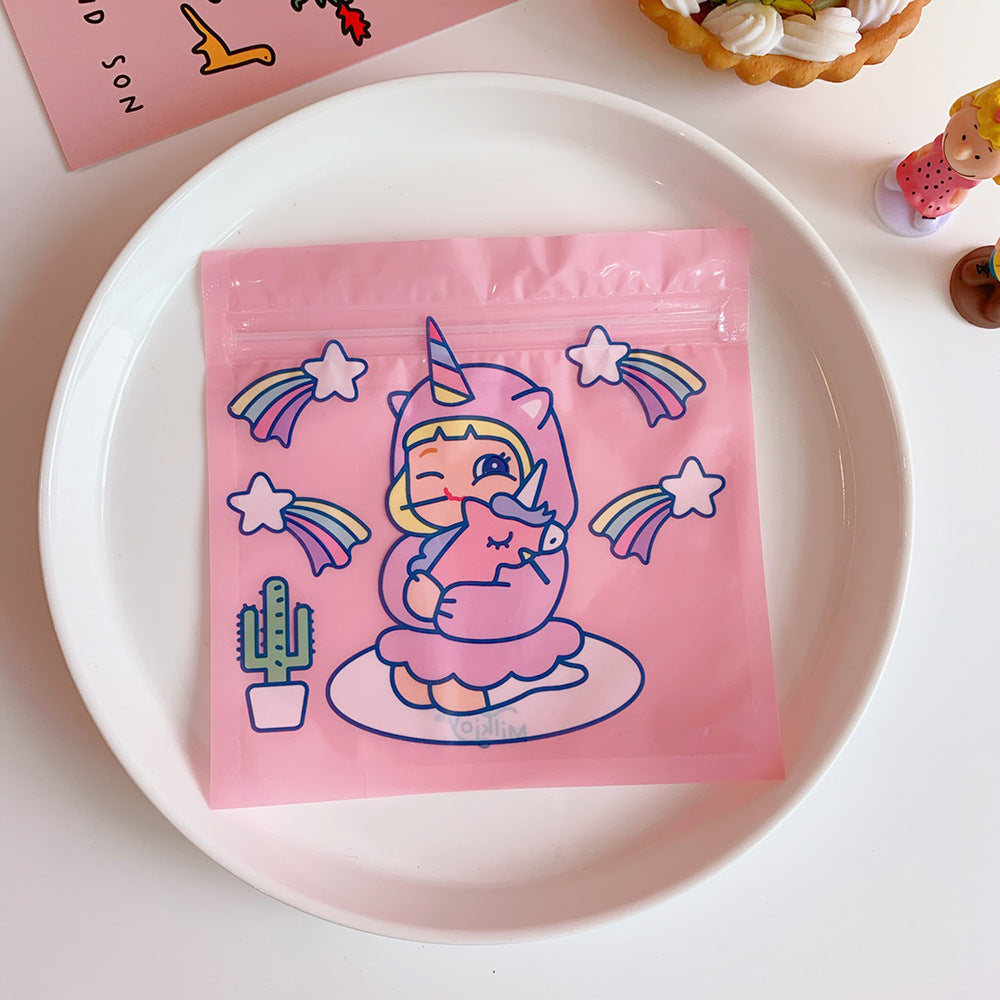 Cute Girl Packaging Ziplock Bags – Small Storage, Snack & Jewelry Gift Bags