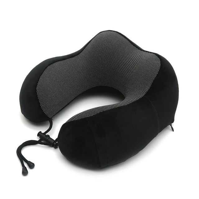 U-Shaped Memory Foam Neck Pillow Soft Cervical Travel Airplane Pillow