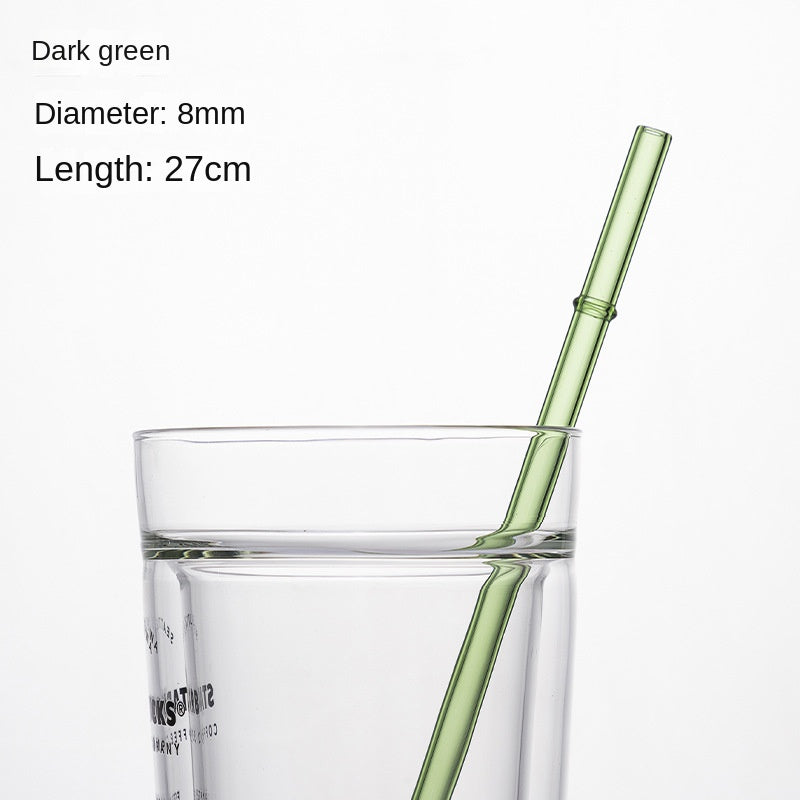 Eco-Friendly High Borosilicate Glass Straw – Durable 27cm Heat-Resistant Reusable Straw