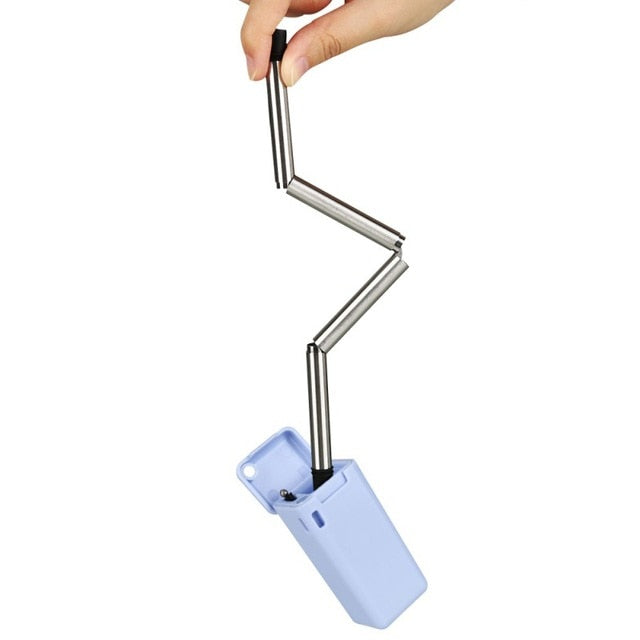 CollaFoldable Reusable Stainless Steel Straw – Collapsible Metal Drinking Straw with Case