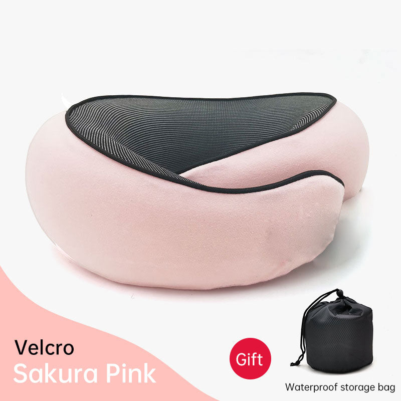 Memory Foam Neck Pillow U-Shaped Cervical Vertebra Travel Pillow with Carry Bag