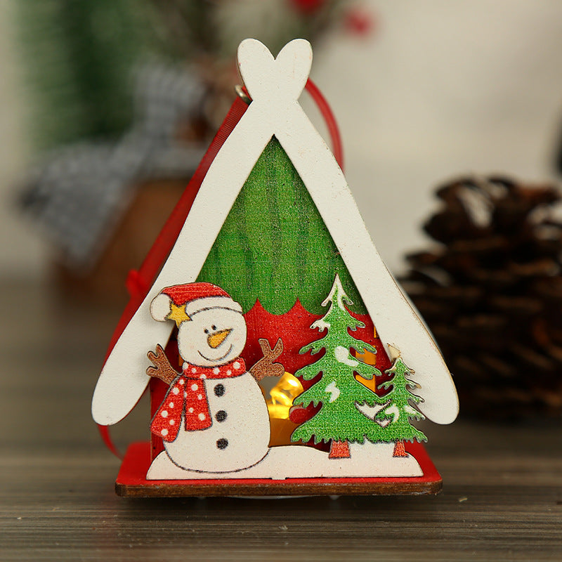 Colorful Wooden Christmas Houses - Festive Toys & Glowing Gifts
