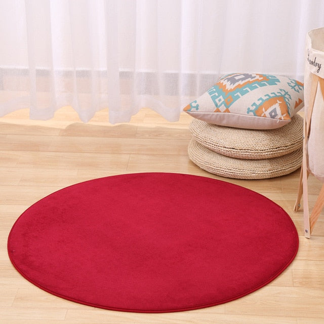 New Fashion Solid Memory Foam Chair Mat Area Rug Big Round Carpet for Bedroom, Yoga, Doormat & Living Room