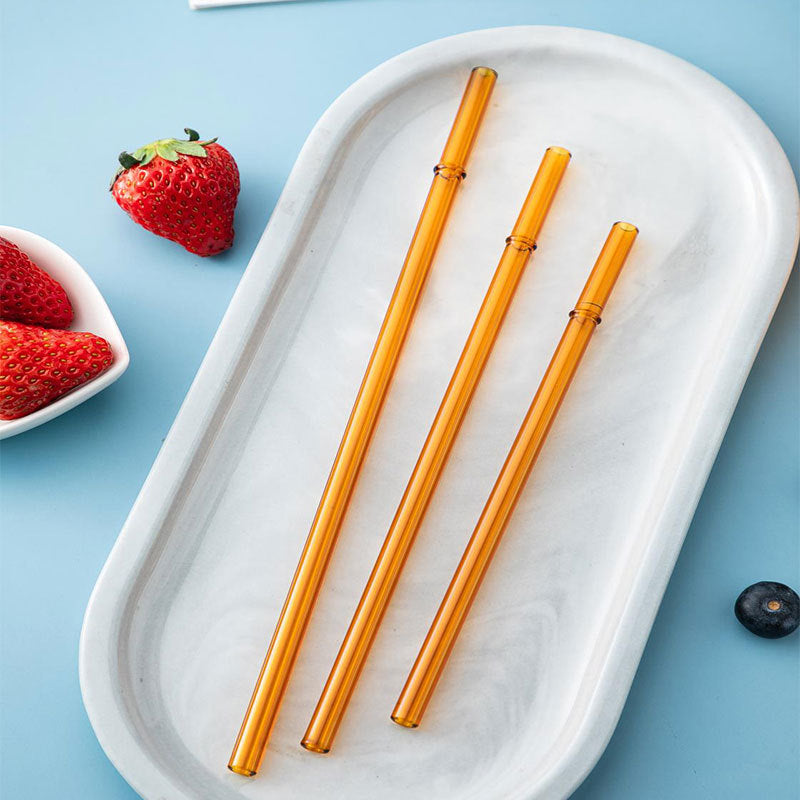 Eco-Friendly High Borosilicate Glass Straw – Durable 27cm Heat-Resistant Reusable Straw