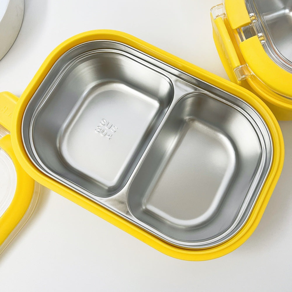 INS Style High-Value Cute Large Capacity Compartment Lunch Box with Foldable Handle