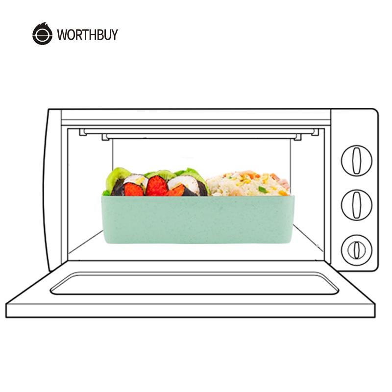 Microwave Lunch Box for Kids – Eco-Friendly BPA-Free Wheat Straw Bento Food Container