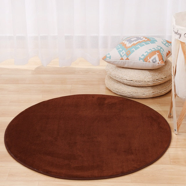 New Fashion Solid Memory Foam Chair Mat Area Rug Big Round Carpet for Bedroom, Yoga, Doormat & Living Room