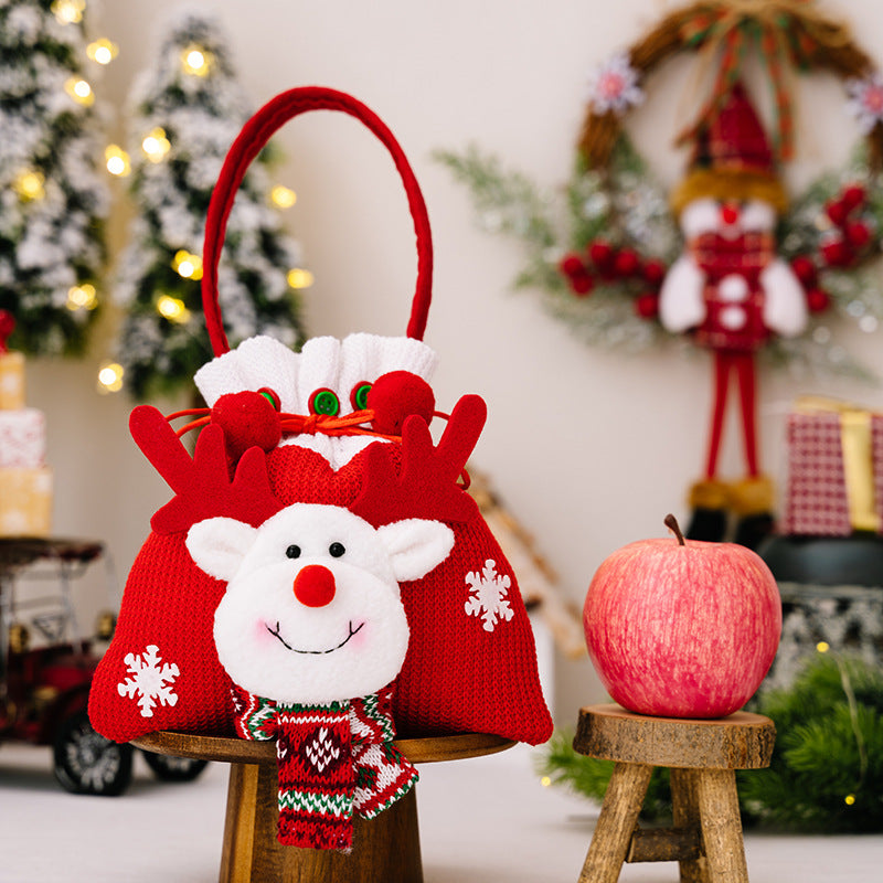 Cartoon Christmas Tote Bags & Snowman Gift Bags - Creative Holiday Apple Bags