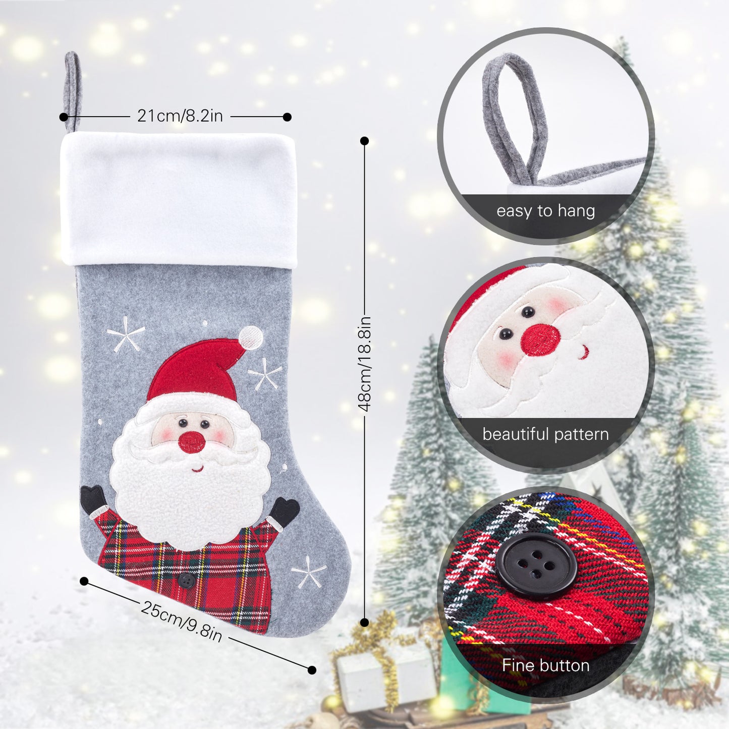 3D Snowman Christmas Socks Gift Bags - Holiday Candy Bags & Festive Decorations