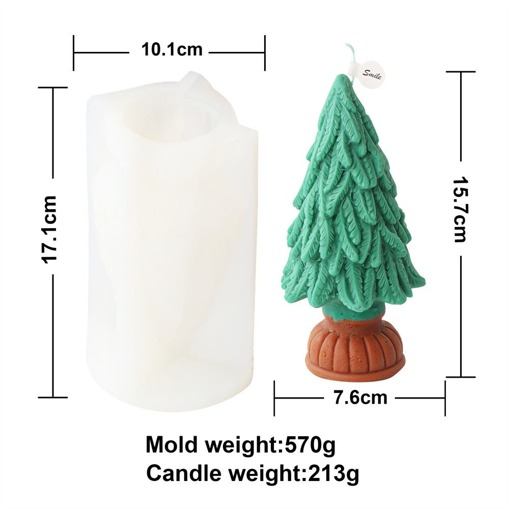 3D Christmas Tree Candle Mold - Aromatherapy Ornaments & Santa Gift Box Décor