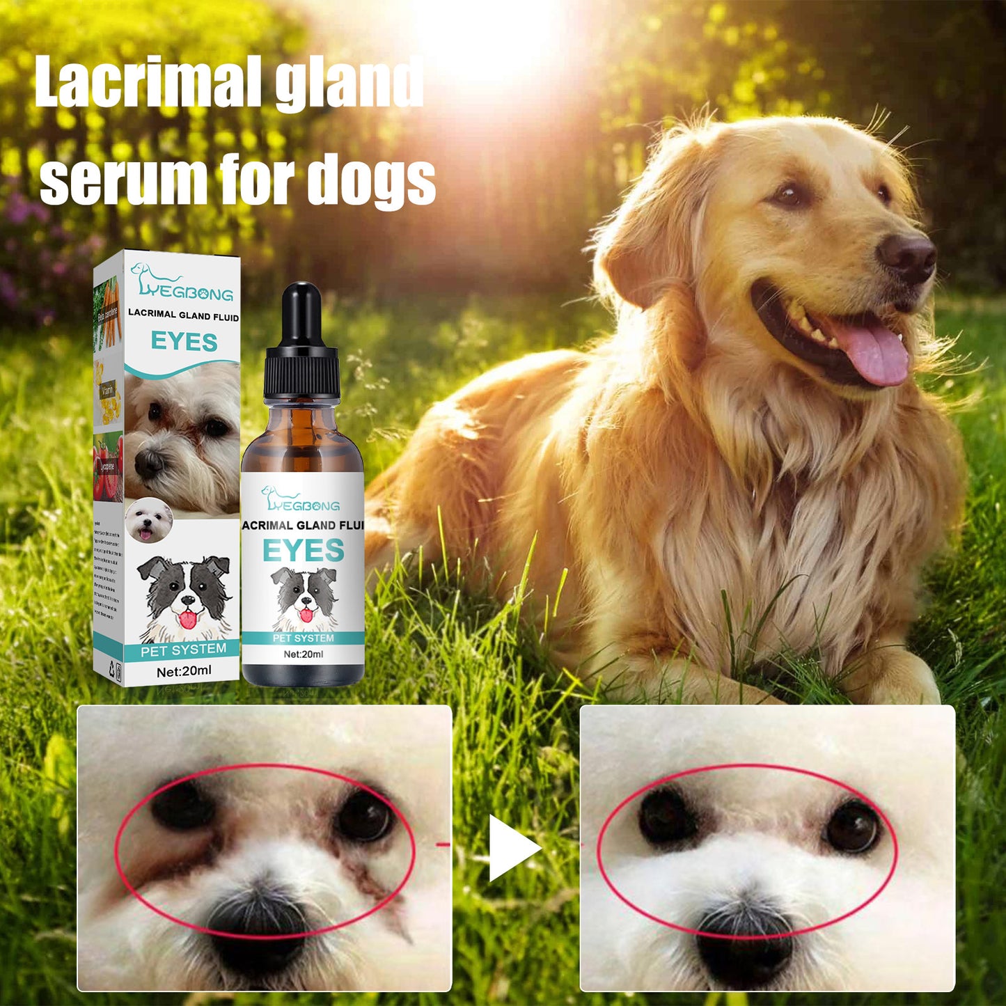 Tear Duct Serum – Pet Eye Stain Removal for Dogs & Cats