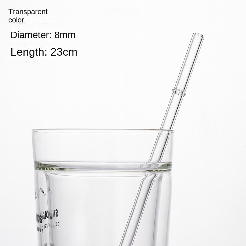 Eco-Friendly High Borosilicate Glass Straw – Durable 27cm Heat-Resistant Reusable Straw