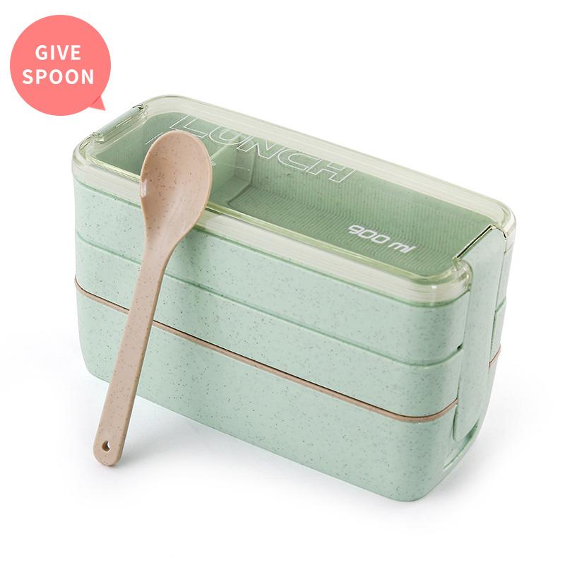 Microwave Lunch Box for Kids – Eco-Friendly BPA-Free Wheat Straw Bento Food Container