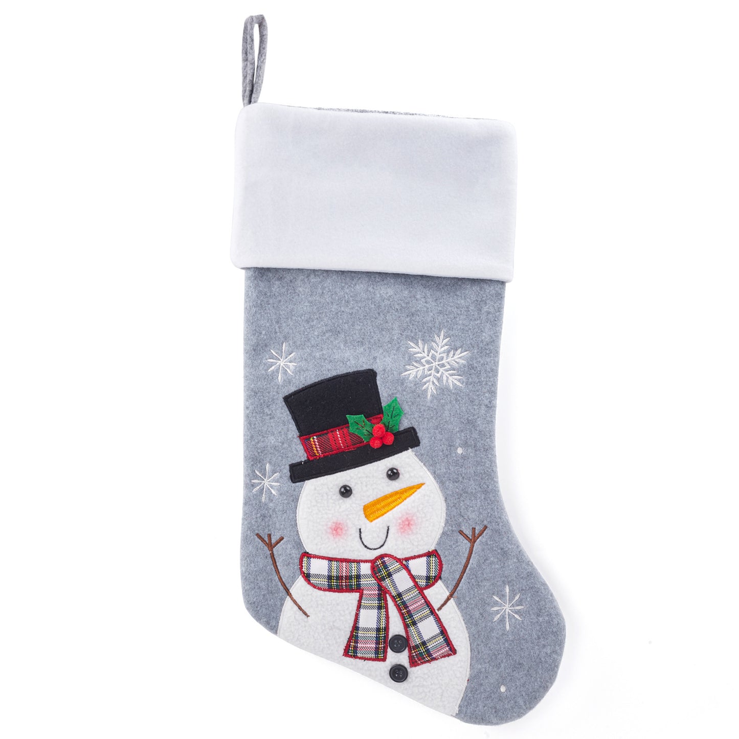 3D Snowman Christmas Socks Gift Bags - Holiday Candy Bags & Festive Decorations