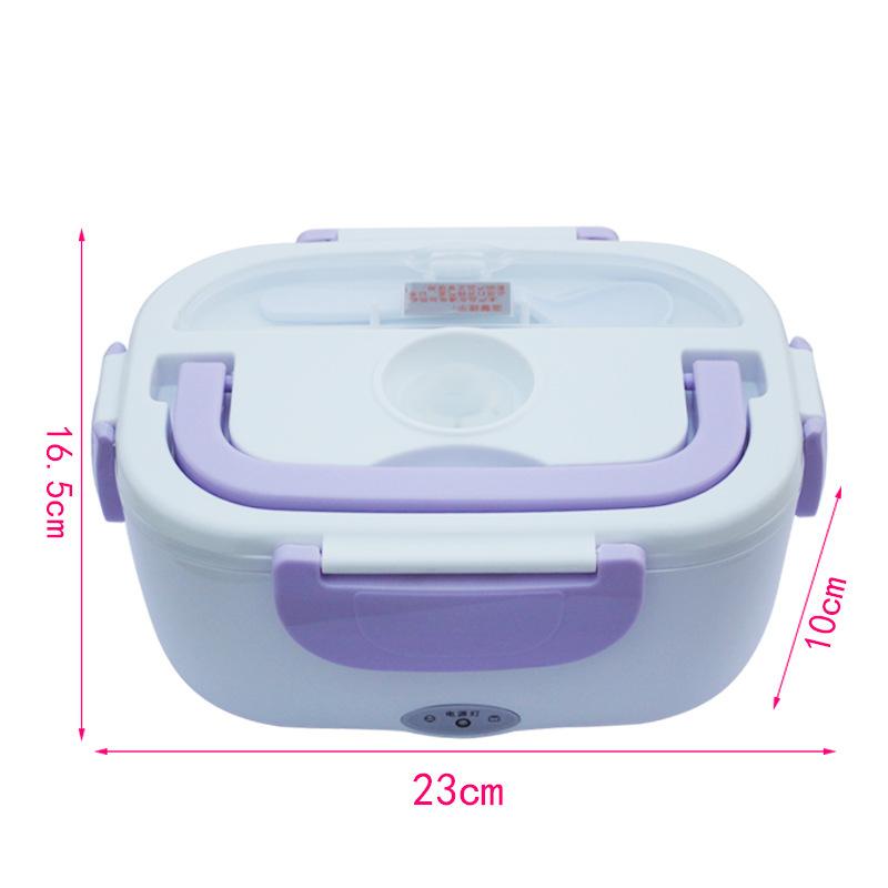 220V/110V Portable Electric Heating Lunch Box – Food-Grade Container with 4 Buckles Dinnerware Set