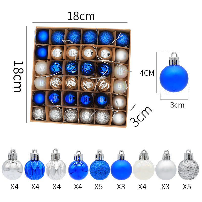 Christmas Balls Decorations Set 36PCS - Festive Ornaments Australia