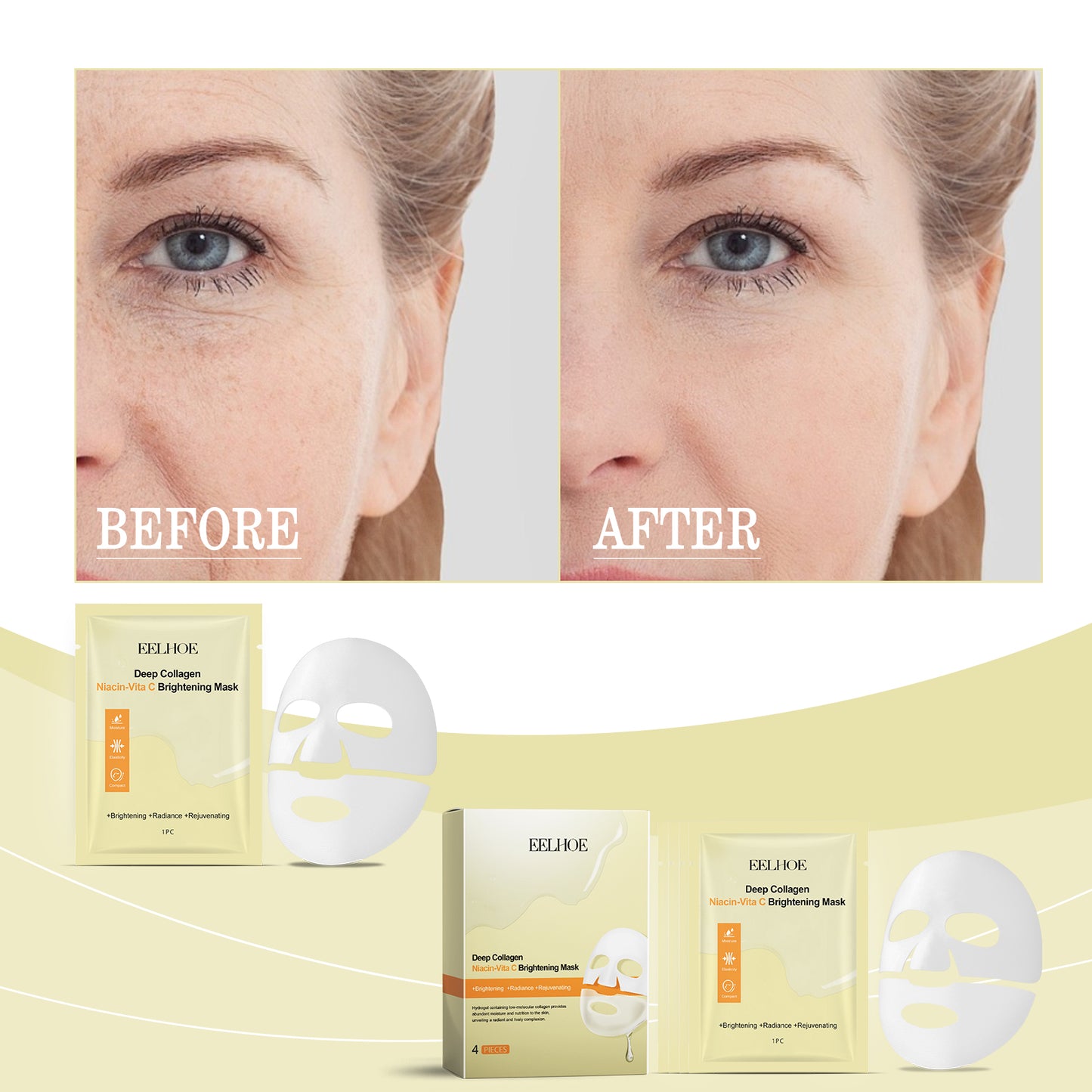 EELHOE Niacin Vitamin C Whitening Mask – Hydrating & Daily Skin Care