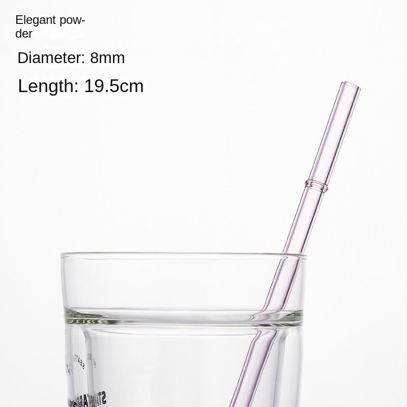 Eco-Friendly High Borosilicate Glass Straw – Durable 27cm Heat-Resistant Reusable Straw