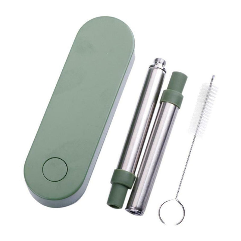Telescopic Stainless Steel Drinking Straws – Reusable Metal Straw with Brush & Case