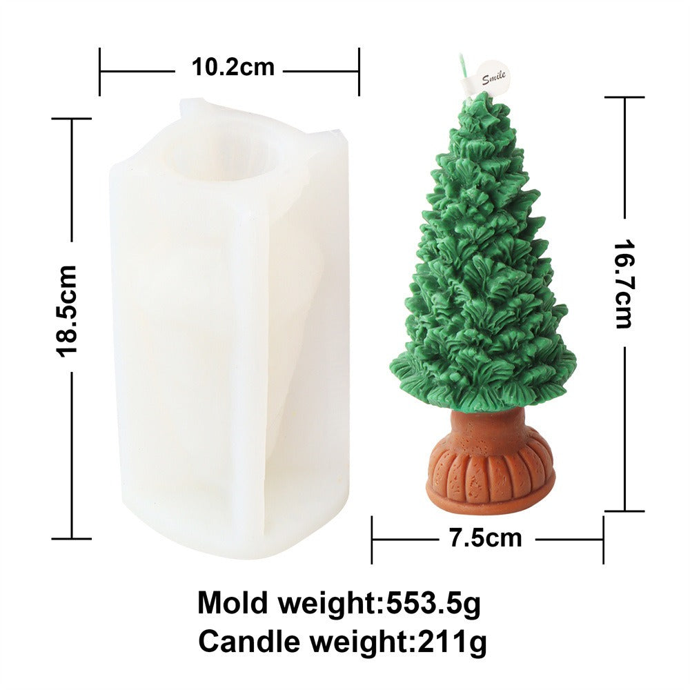 3D Christmas Tree Candle Mold - Aromatherapy Ornaments & Santa Gift Box Décor