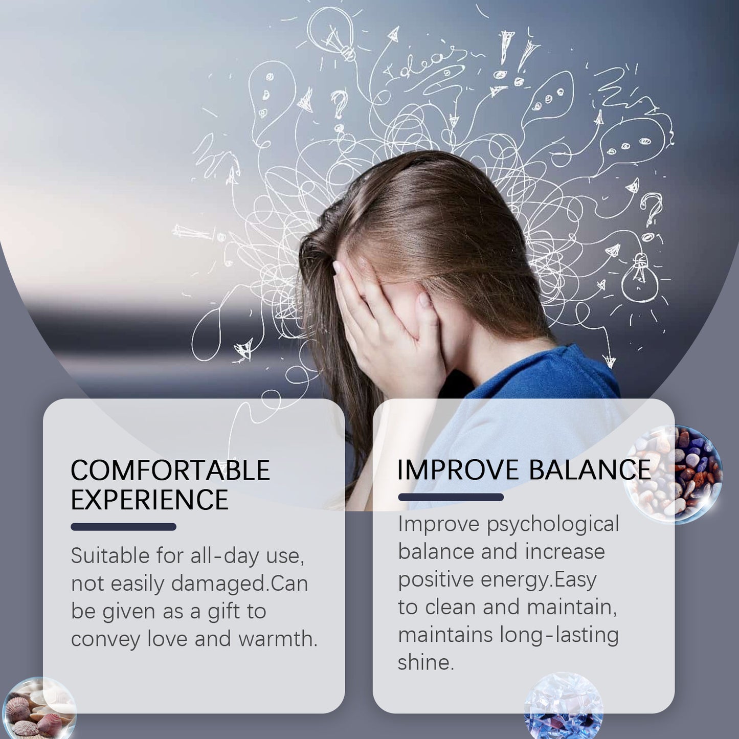 Aquamarine Crystal Fragment Bracelet – Simple Sea Blue Shell with Accessories