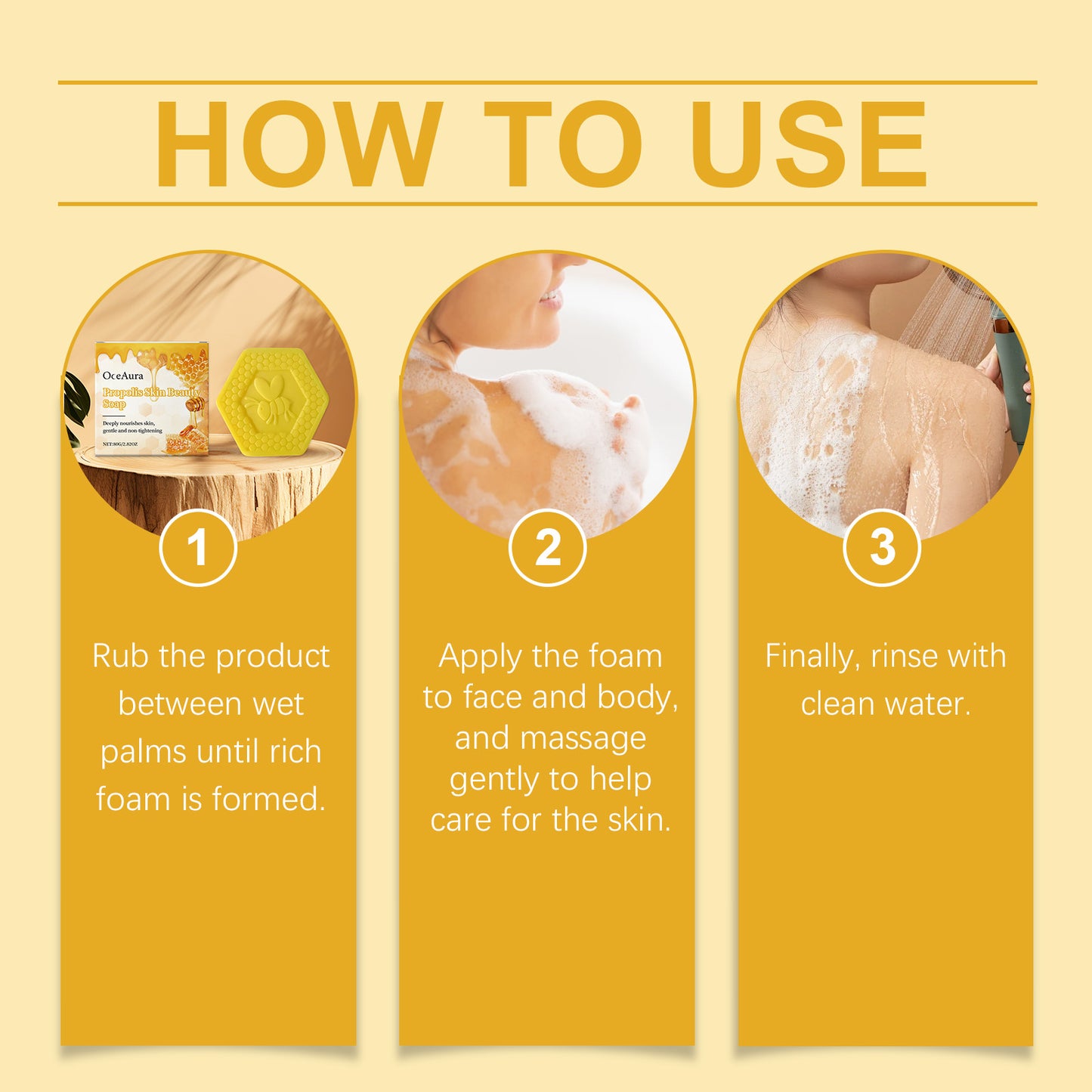 OceAura Propolis Beauty Bath Soap – Gentle & Fragrant Skin Care